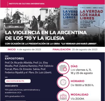 Seminario “La violencia en la Argentina de los ’70 y la Iglesia”
